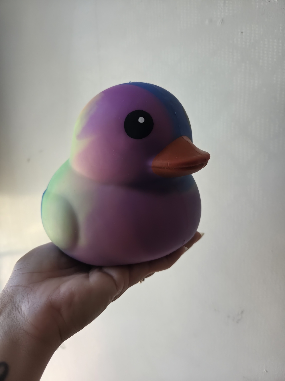 Sunny Days Jumbo Squeezy Duck – Tie-Dye Squishy Stress Relief Toy – New